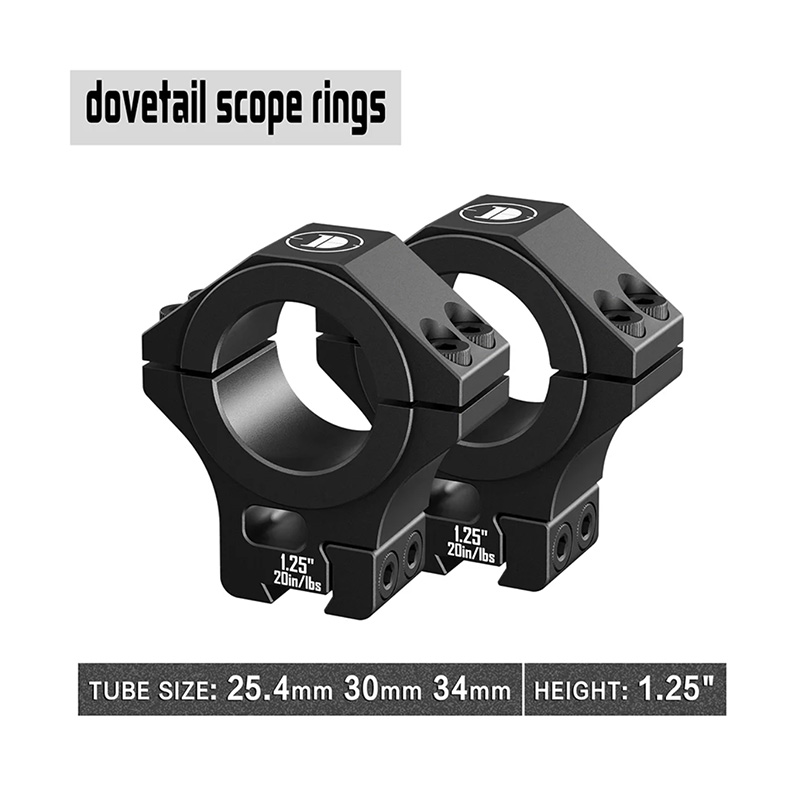 DiscoveryOPT Multi-Compatible Mount for Dovetail Rails Scope Rings